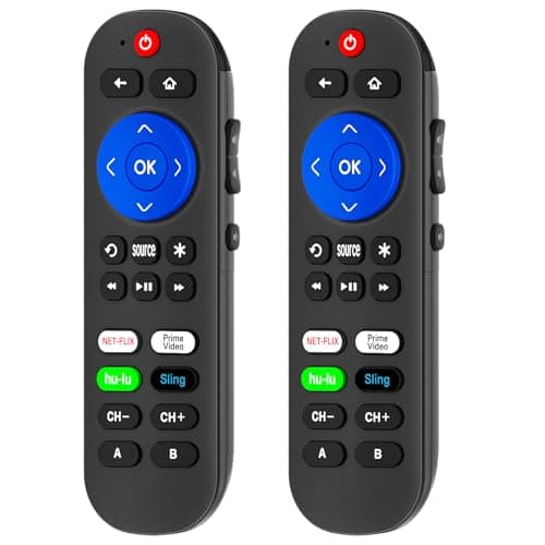 Programmable Remote for Roku Ultra Remote Replacement with Volume Key - Replacement Remote for Roku Ultra LT 4K Remotes with Extra 9 Learning Keys, 2 Pack (Not for Stick)