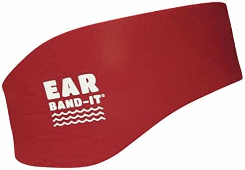 Earvolution Ear Band-It Original Swimming Headband for Kids/Adults - Invented by Ear, Nose, and Throat Doctor- Durable Neoprene Maximizes Protection - Putty Buddies Sold Separately - Red - Large