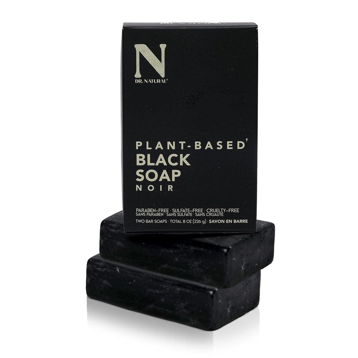 Dr Natural Black Bar Soap 2 pcs UltraMoisturizing Natural Soap with Shea Butter Safe for Family and Pets Helps Reduce Acne and Blemishes Organic Bar Soap for Hands Body Wash Laundry