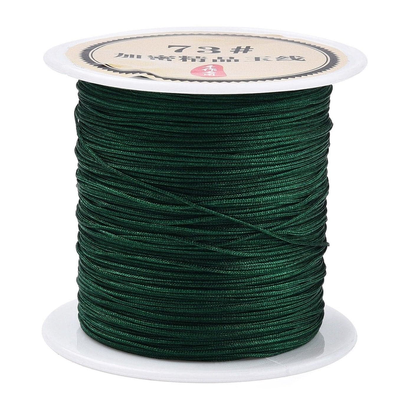 Nylon String for Bracelets 06mm Nylon Cord Nylon Beading Thread 43 Yards Friendship Bracelet String Chinese Knotting Cord for Kumihimo Necklaces Tassels Jewelry Crafts Dark Green