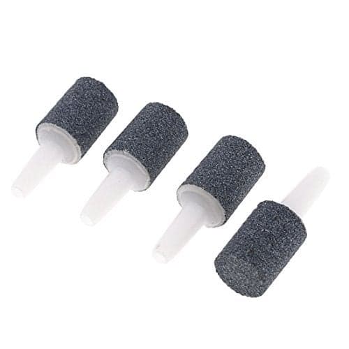 uxcell® 4 Pcs Gray 11mm x 16mm Cylinder Mini Bubble Air Stone for Aquarium
