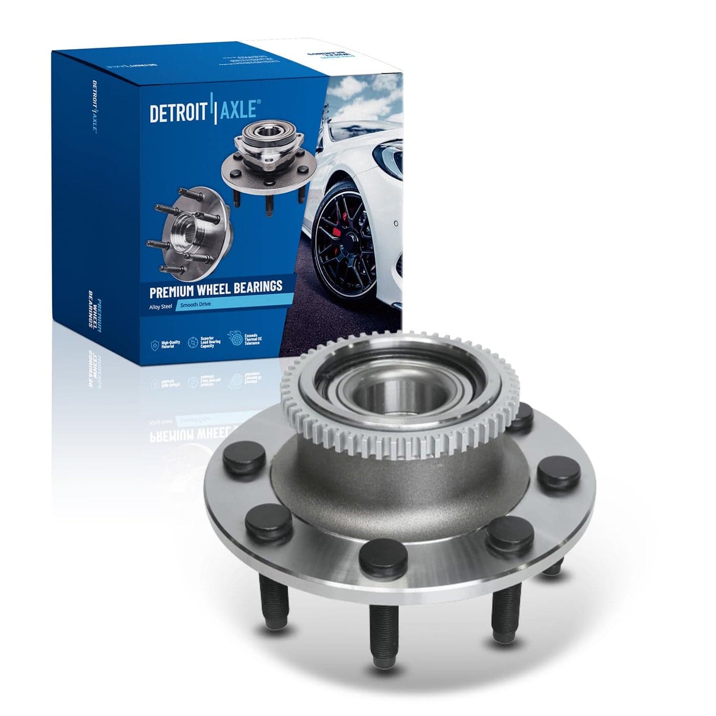 Detroit Axle Front Wheel Bearing & Hub Assembly for 2000-2002 Dodge Ram 2500 2WD