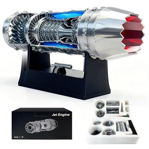 HIREEKE Jet Engine Model Kit J35 Aircraft Turbofan Engine Model 3D Printing Toy for Teen
