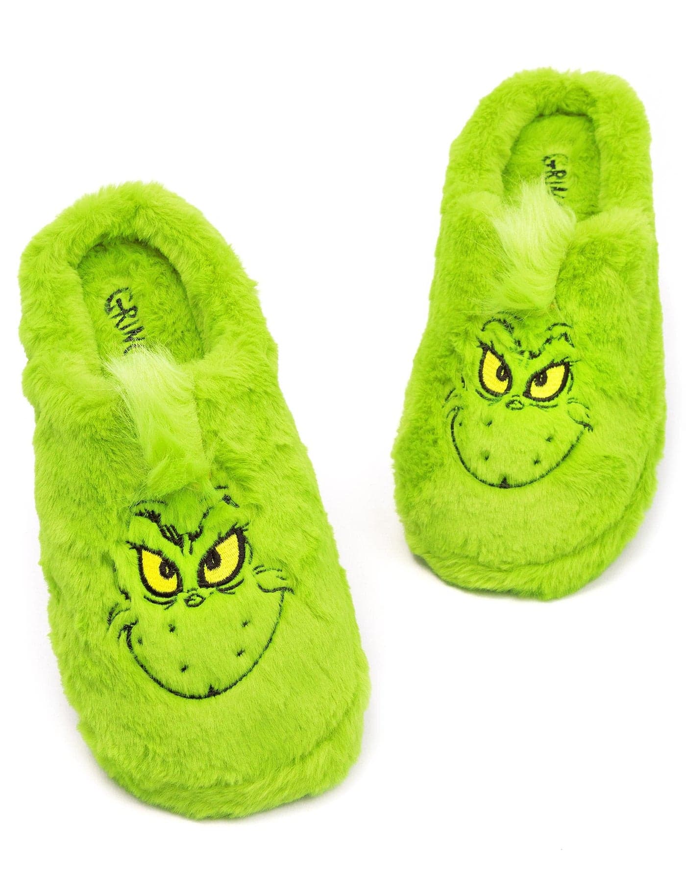 The Grinch Plush Slippers for Adults | Cozy Fuzzy Christmas House Shoes for Men & Women