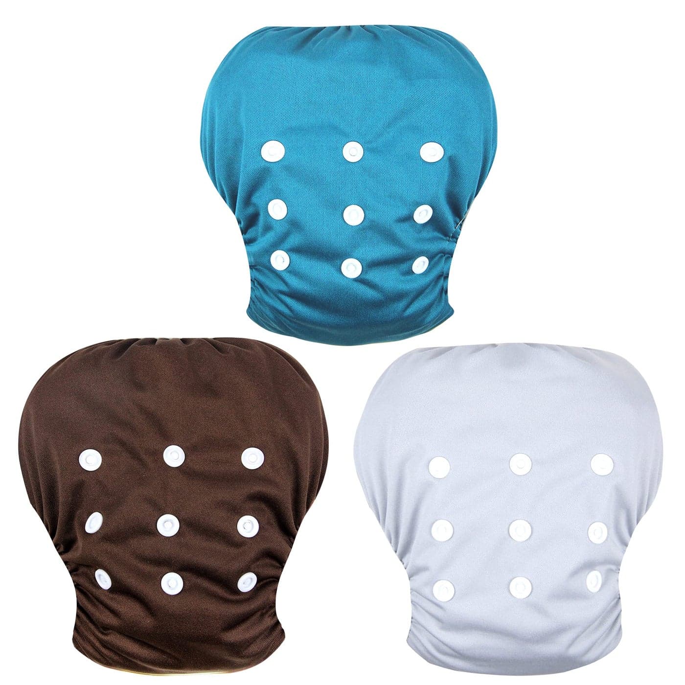 wegreeco Baby Toddler Snap One Size Adjustable Reusable Baby Swim Diaper Fresh Small 3 Pack
