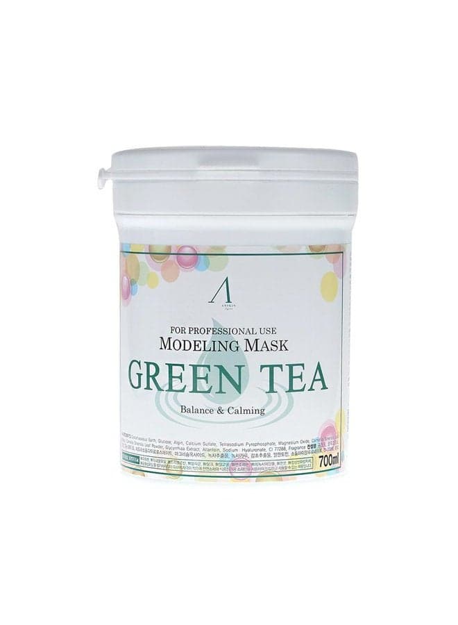 anskin 700ml Modeling Mask Powder Pack Green Tea for Soothing and Anti Oxidation by