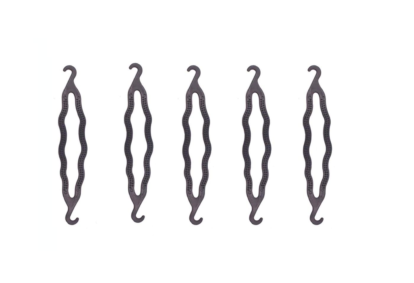 6 Pieces Plastic Bun Maker CurlerHair Twist Braid Tool with Magic Roll Clips