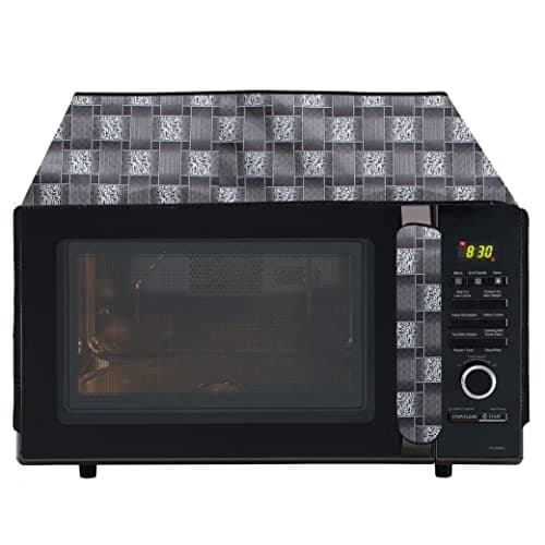 Star Weaves Microwave Oven Top Cover for IFB 23 Litre Convection (23BC4 Black) - Oven Top Cover with 4 Utility Pockets and 1 Oven Handle Cover KUM42