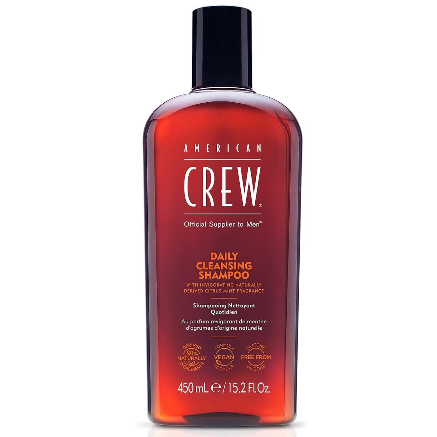 Shampoo for Men by American Crew Daily Cleanser Naturally Derived Vegan Formula Citrus Mint Fragrance 152 Fl Oz
