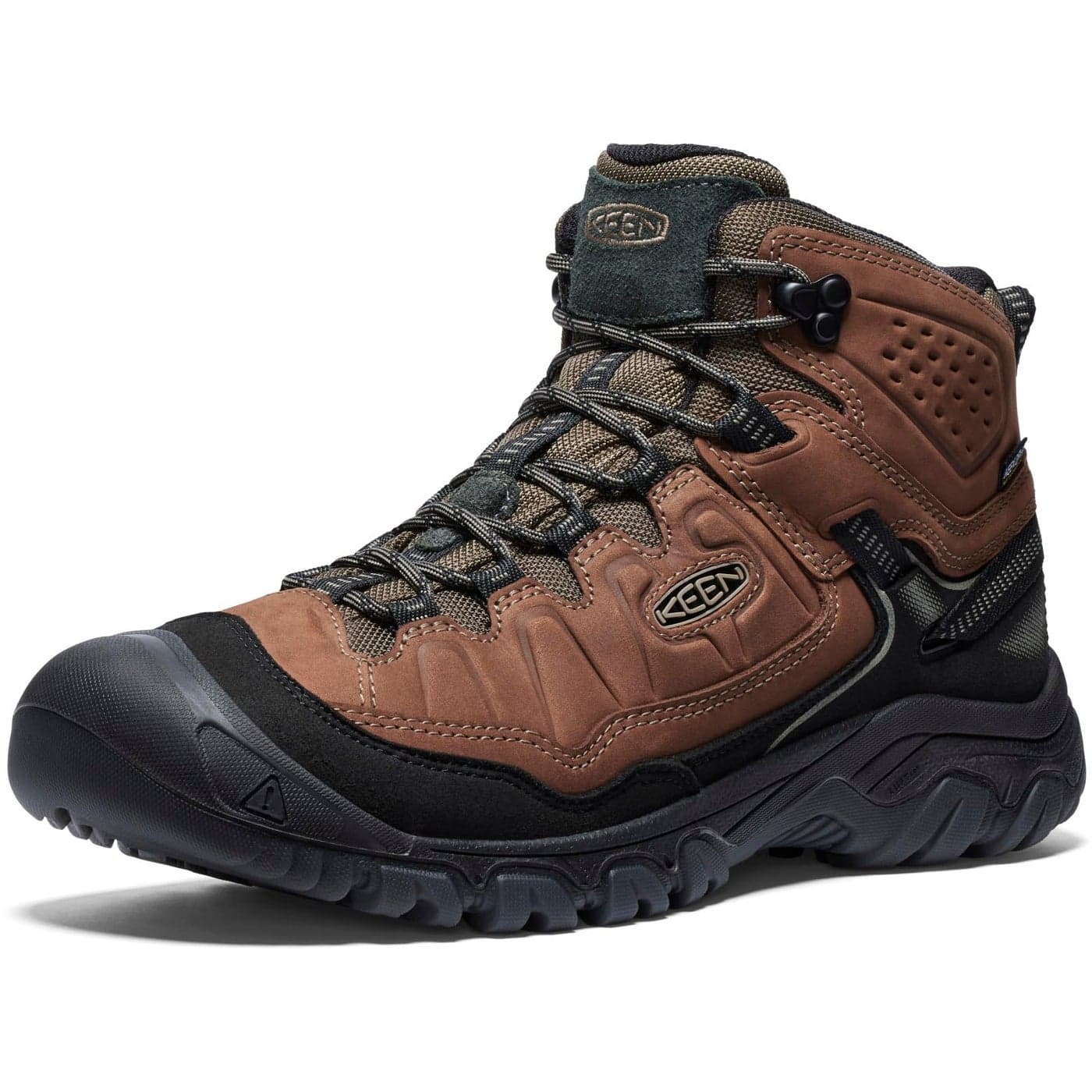 KEEN Mens Targhee 4 Mid Height Durable Comfortable Waterproof Hiking Boots BisonBlack 12