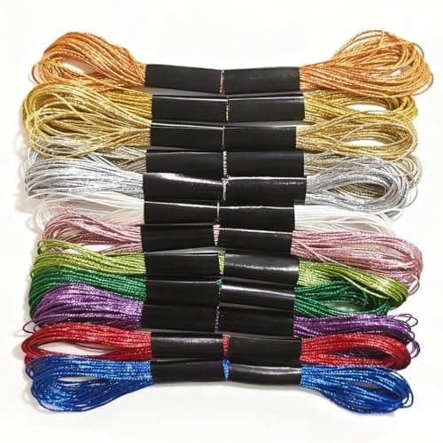 12 Skeins Metallic Embroidery Floss MultiPurpose Cross Stitch Thread Mix Colours Hand Embroidery Supplies8 m 12 Strands