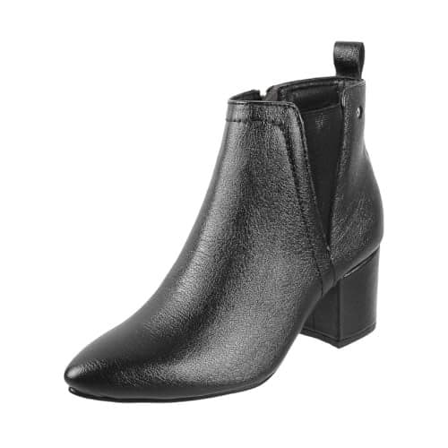 Metro Women Black Synthetic Leather Chelsea Boot UK/4 EU/37 (31-382)