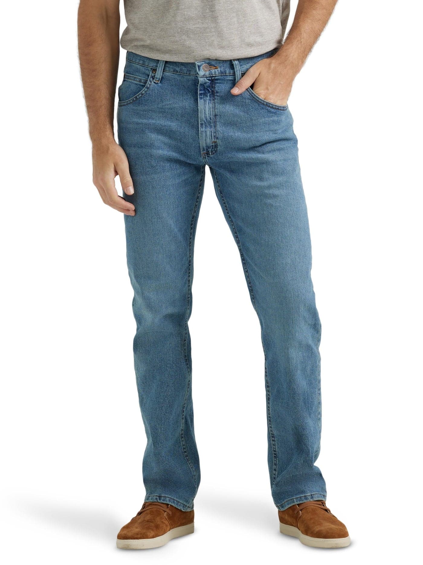 Classic 5-pocket Regular Fit Flex Jean, Vintage Blue Flex, 36W x 29L