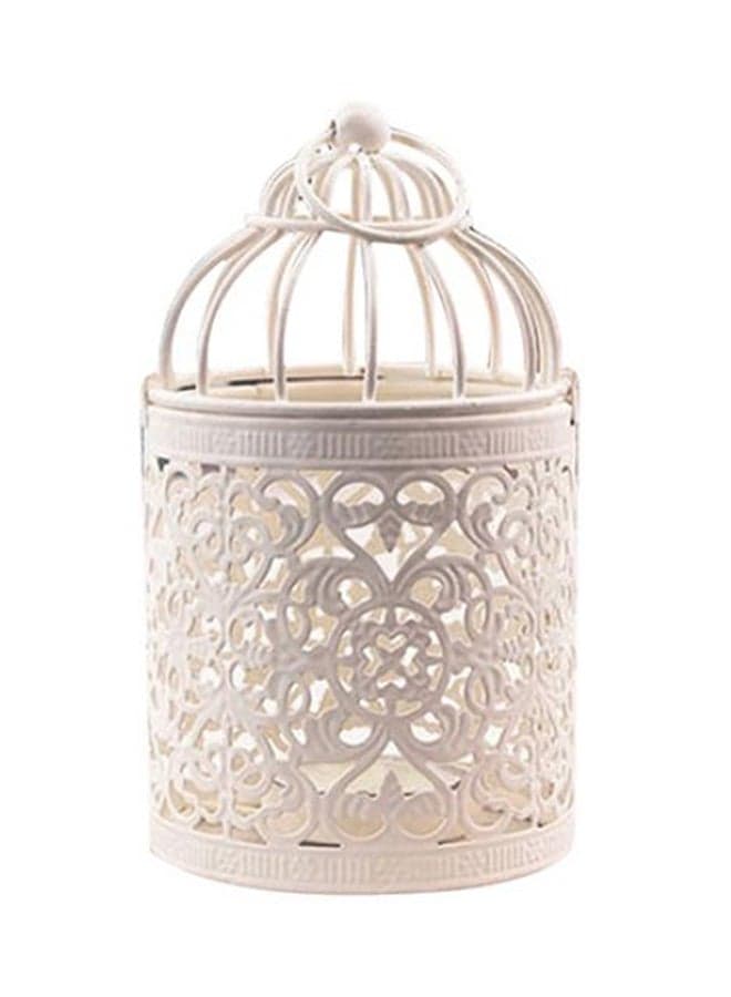Ramadan Antique Moroccan Style Candle Lantern White 14x8cm