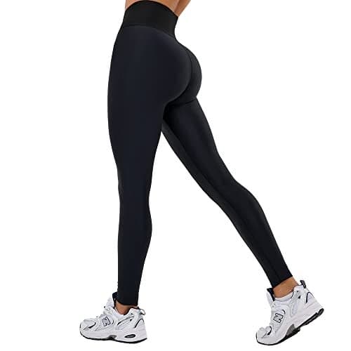 Bona Fide Premium Quality High Waisted Leggings for Women with Unique Design and Tummy Control - Womens Workout Leggings, M, Black