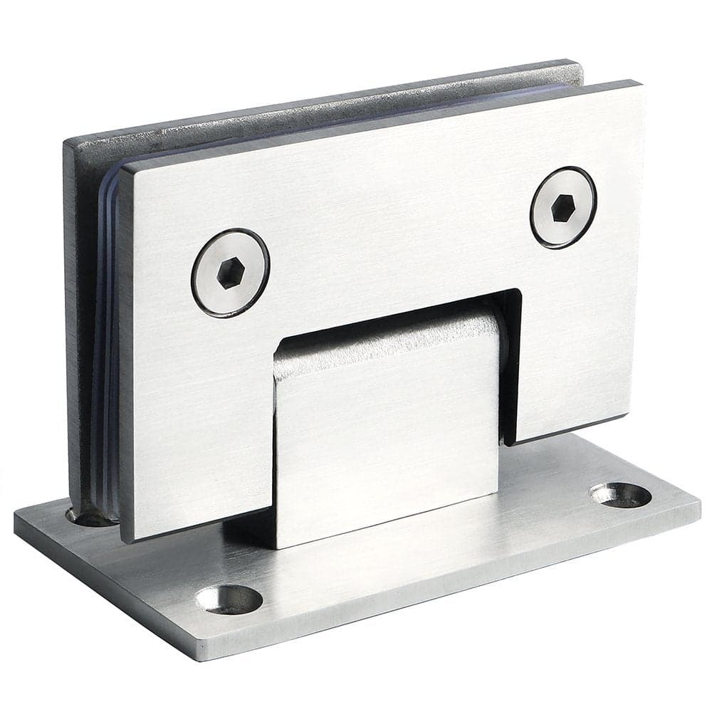 Alise Glass Shower Door Hinges 90 Degree Hinges for Bathroom DoorsHeavy Duty Stainless Steel Cabinet Hinge Wall to GlassFrameless Shower Doors Hardware Replacement PartBrushed Nickel 1P