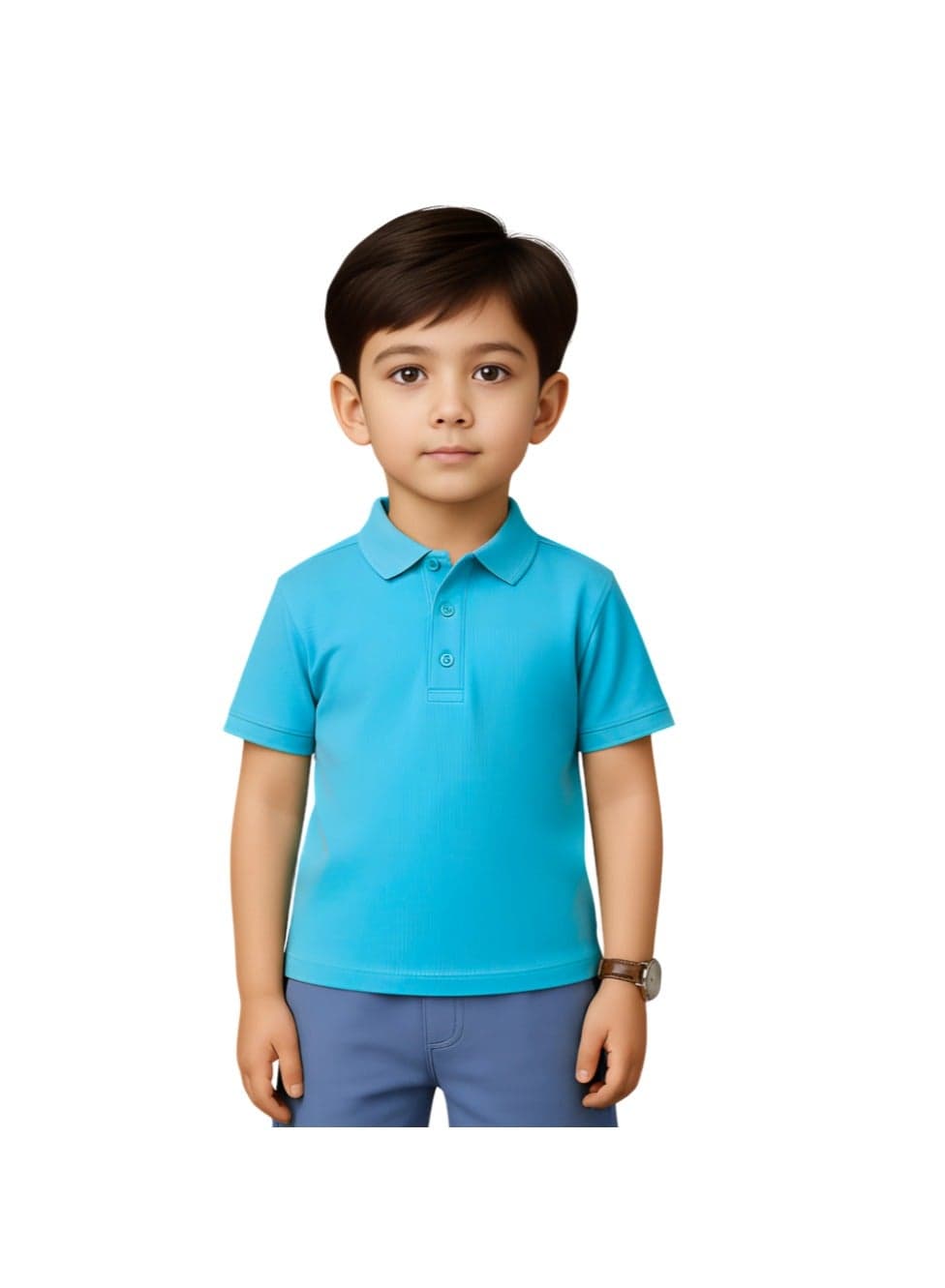 Basic Unisex Kids Polo T-Shirt 230 GSM Aqua