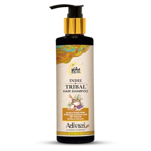The Indie Earth Indie Tribal Adivasi Hair Shampoo Infused with 25 powerful ingredients Deep Cleanses Strengthens Fortifies Hair Naturally Based on Hakki Pikki Tribes Hair Care Formulation