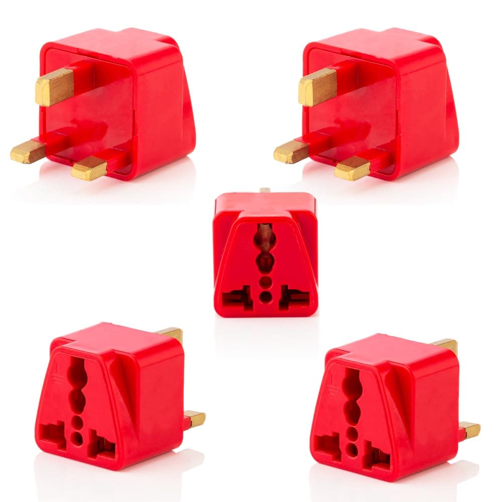 HiPLASST GType UK Adapter Pack of 5 Universal Socket for UKLondon Plug Converter for England Dubai Hong Kong Malaysia Kenya Ireland Wales Scotland Adaptor