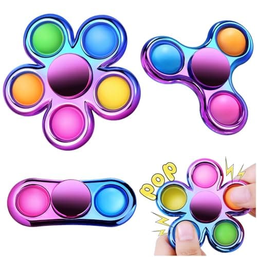Pop Fidget Spinner Sensory Fidget Toys Adults Kids 4812 with Autism ADHD Easter Gifts for Kids Anxiety Toys Stress Relief Boy Easter Basket Stuffers Party Favors Classroom Prizes