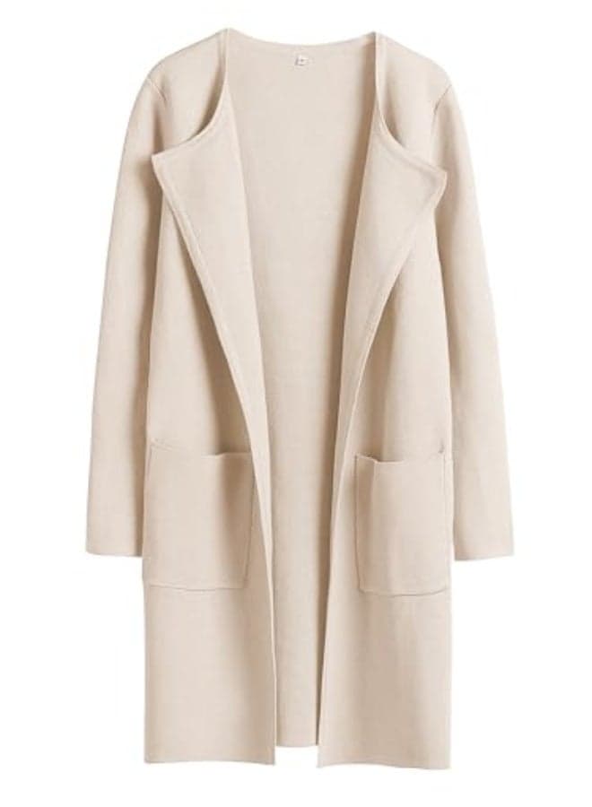 Womens Cardigan Sweater Open Front Knit Long Coatigan Dressy Casual Jacket Coat 2025 Fall Outfits Classy Clothes