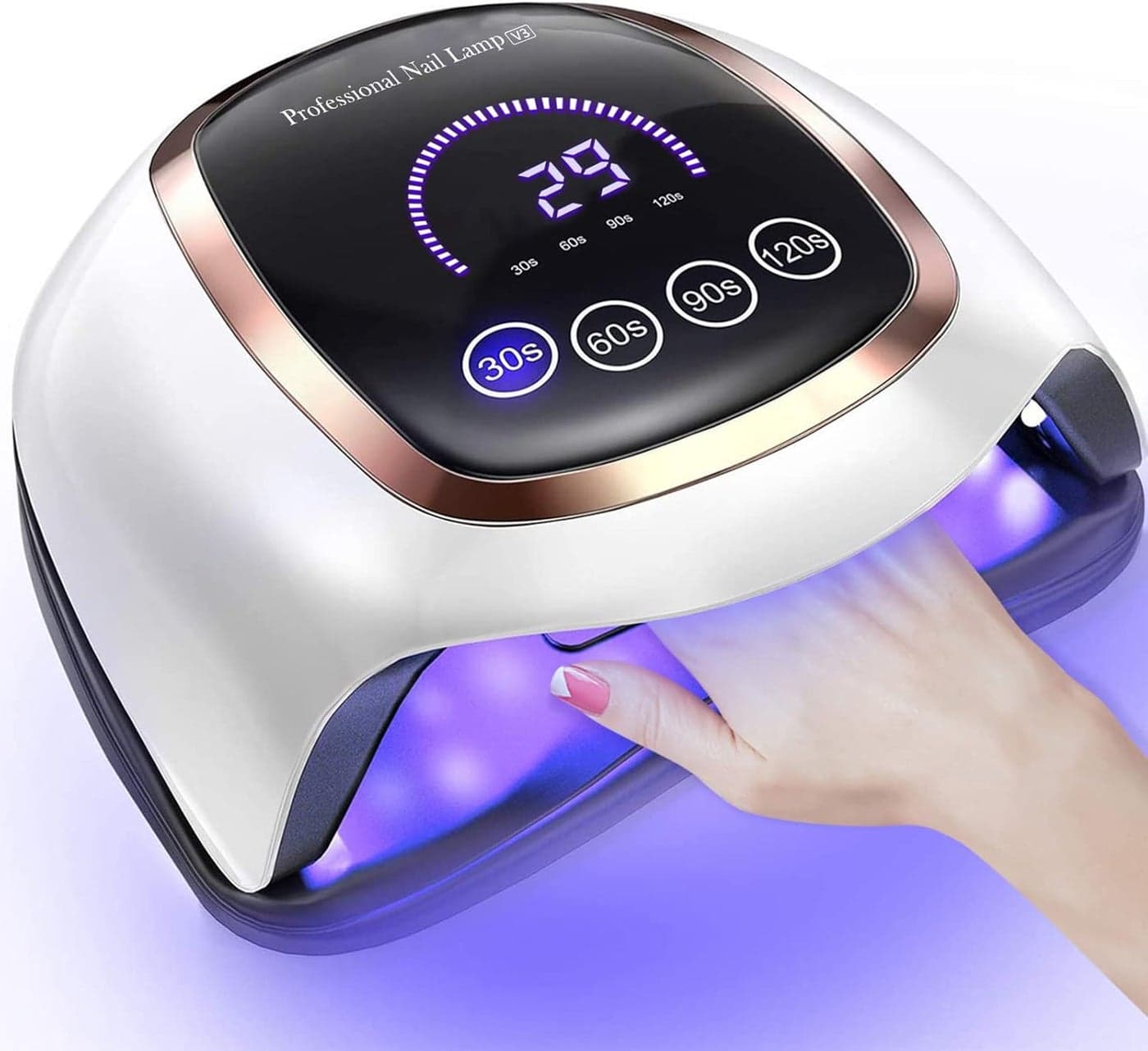 LED UV Nail Lamp168W Gel Nail Lamp with 75 Inch Large LCD Touch Screen4 Timer SettingAuto SensorProfessional Nail Dryer DIY Tools for Beginners Home Salon Use