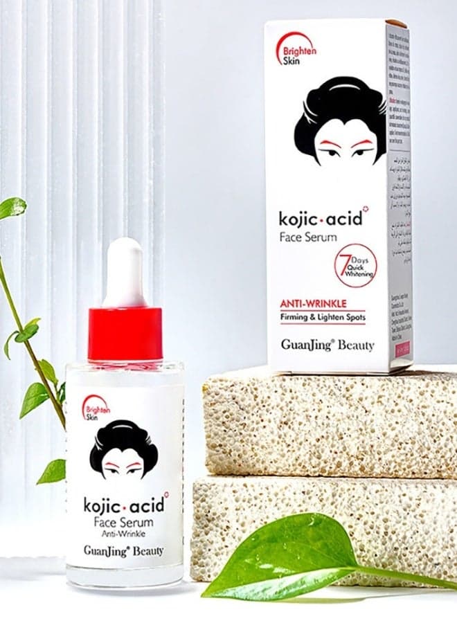 Kojic Acid Face Serum for Whitening Dark Spot Removal and Glowing Skin Care Routine