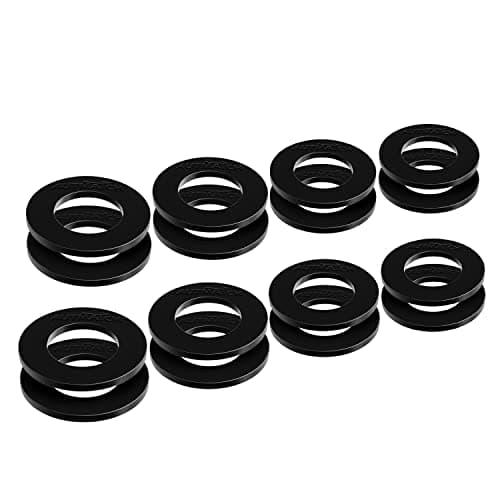 AUTMATCH Pack of 16 D Ring Shackle Washers Rubber Spacers Fits 34 Shackle Protect Your Bumper and Prevents Rattling Black