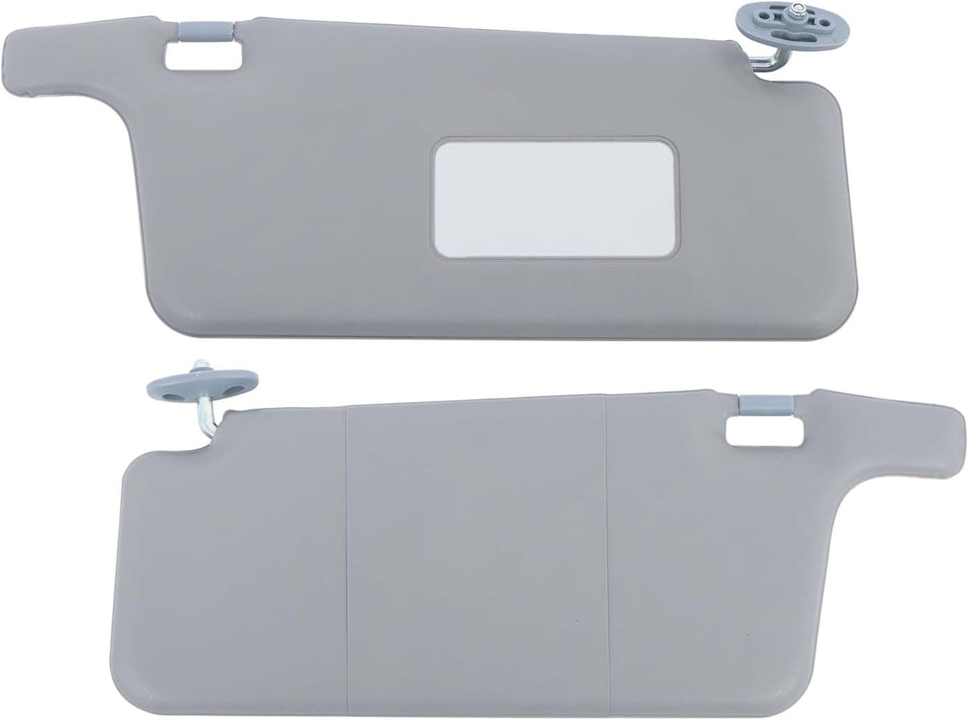 Silscvtt Driver and Passenger Side Sun Visor with Mirror Gray Replacement for Honda Civic 1996-2001