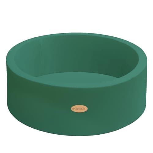 HARBOLLE Baby Ball Pit 354 Soft Round Memory Foam Ball Pits NOT Included Balls Indoor Outdoor Playpen for Babies Toddlers Kids Great Gift for Girls Boys Dark Green