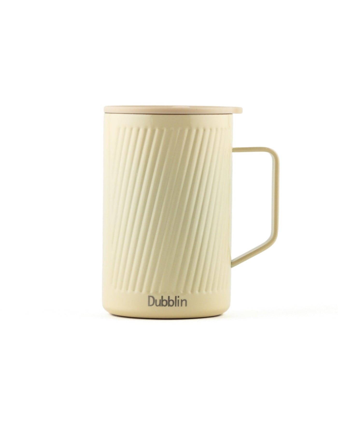 DUBBLIN Soccer Stainless Steel Unbreakable Tea Coffee Mug Double Wall with Handle and Lid, Wide Mouth Mug Keeps Beverages Hot & Cold 350 ML Yellow