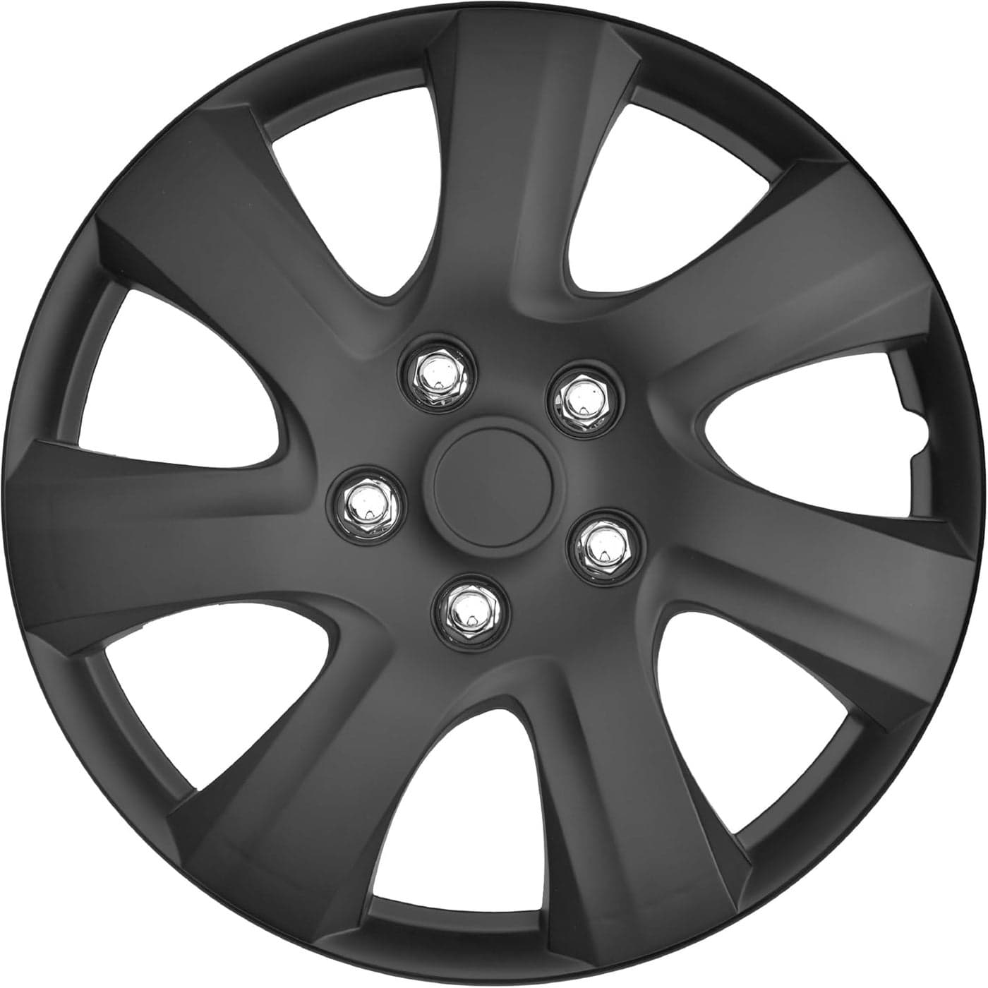 BDK Matte Black Hubcaps Wheel Covers for Toyota Camry 2006-2014 (16 inch) – Four Pieces