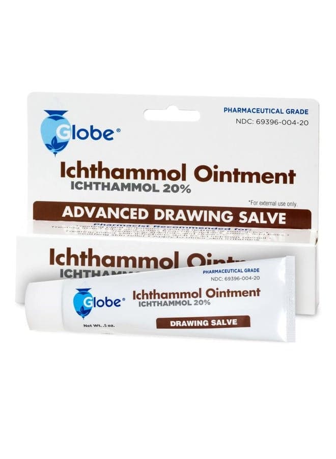 Ichthammol Ointment 20% (Drawing Salve) 1 OZ - Soothing Skin Relief, Treatment of Eczema, Acne, Boils, Splinters, Bee Stings - Maximum Strength