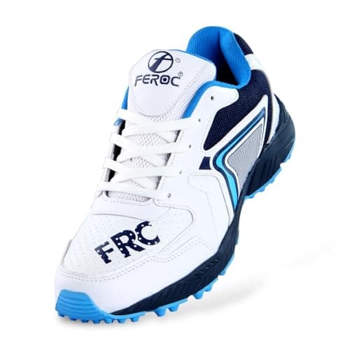 FEROC Active Cricket Shoes for Men Boys Unisex Kids (Navy Blue, 10)