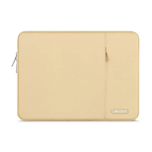 MOSISO Laptop Case 13 inch, 13 inch Laptop Sleeve Compatible with MacBook Air M4 M3 M2 M1 2025-2018 / Pro M2 M1 2025-2016, Polyester Vertical Computer Sleeve Bag with Pocket, Camel