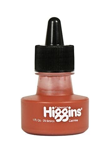 Higgins Pigmented Drawing Ink Carmine Red 1 Ounce Bottle 44655