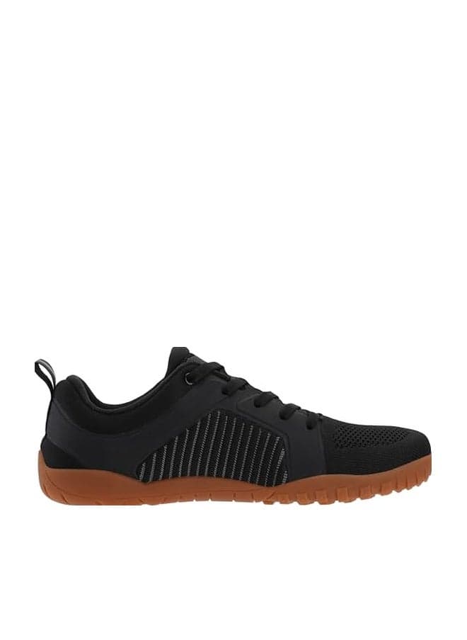 WHITIN Men's Extra Wide Toe Box Trail Running Shoes Barefoot Minimalist Sneaker Zero Drop Cross Training Hiking Fitness Lightweight Black Gum 42