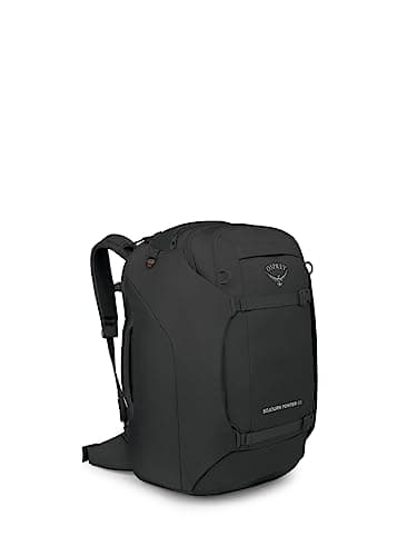 Osprey Sojourn Porter 65L Travel Backpack - Carry-On Compliant Luggage with StraightJacket Compression and Padded Laptop Sleeve - Durable Pack for International or Urban Travel Black