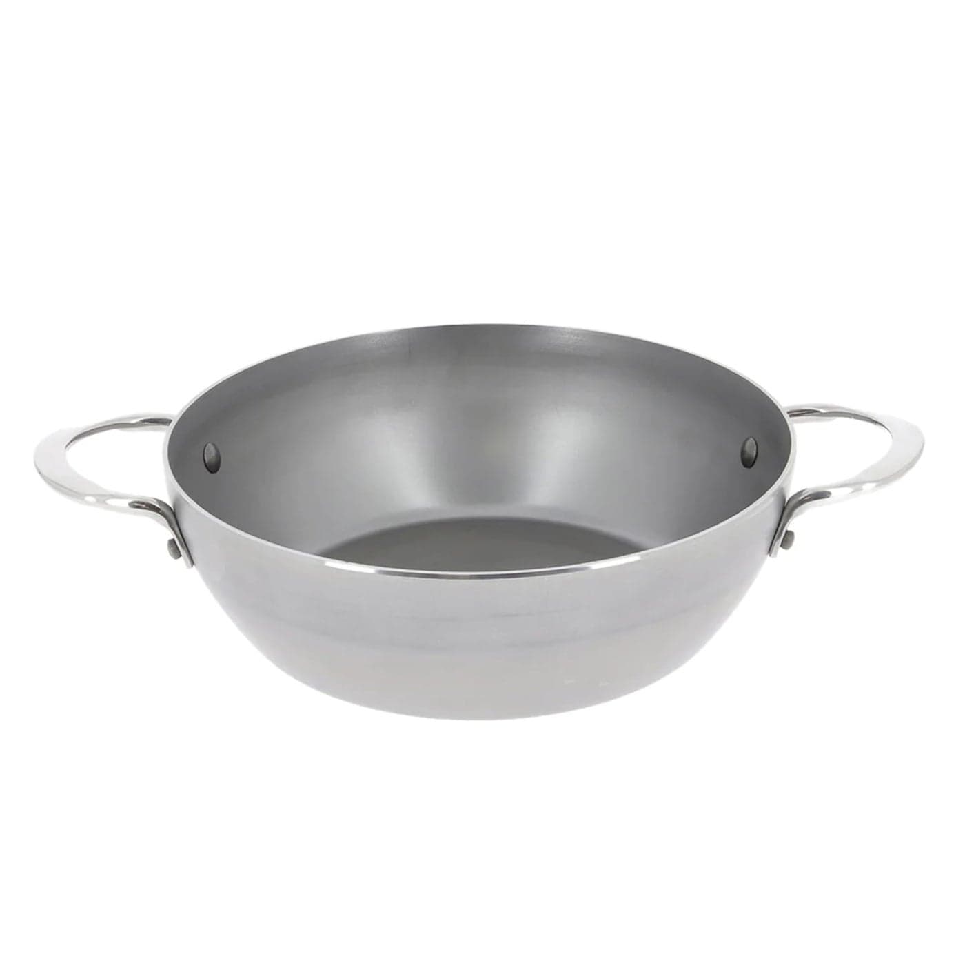 de Buyer MINERAL B Carbon Steel Country Fry Pan with Two Handles 11 Diameter 77 Cooking Surface Ideal for Sauteing Simmering Deep Stir Frying Naturally NonStick Finish Made in France