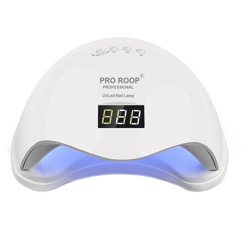 PRO ROOP USB UV Nail Lamp 48W Dryer Gel Polish Curing LED Light with 4 Timers Automatic Sensor LCD Display Professional Tools Accessories for Fingernail Toenail Salon Polishes Handy Mouse Shape