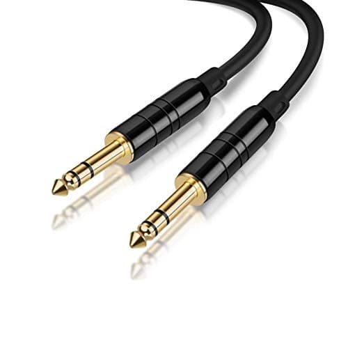 CableCreation 1/4'' TRS Cable 10ft, Pro Grade Instrument Guitar Cable,1/4 Inch 6.35mm Balanced Stereo Audio Cord for Bass,Keyboard,AMP,Speaker,Mixer,Studio Monitors,Yamaha Speaker/Receiver