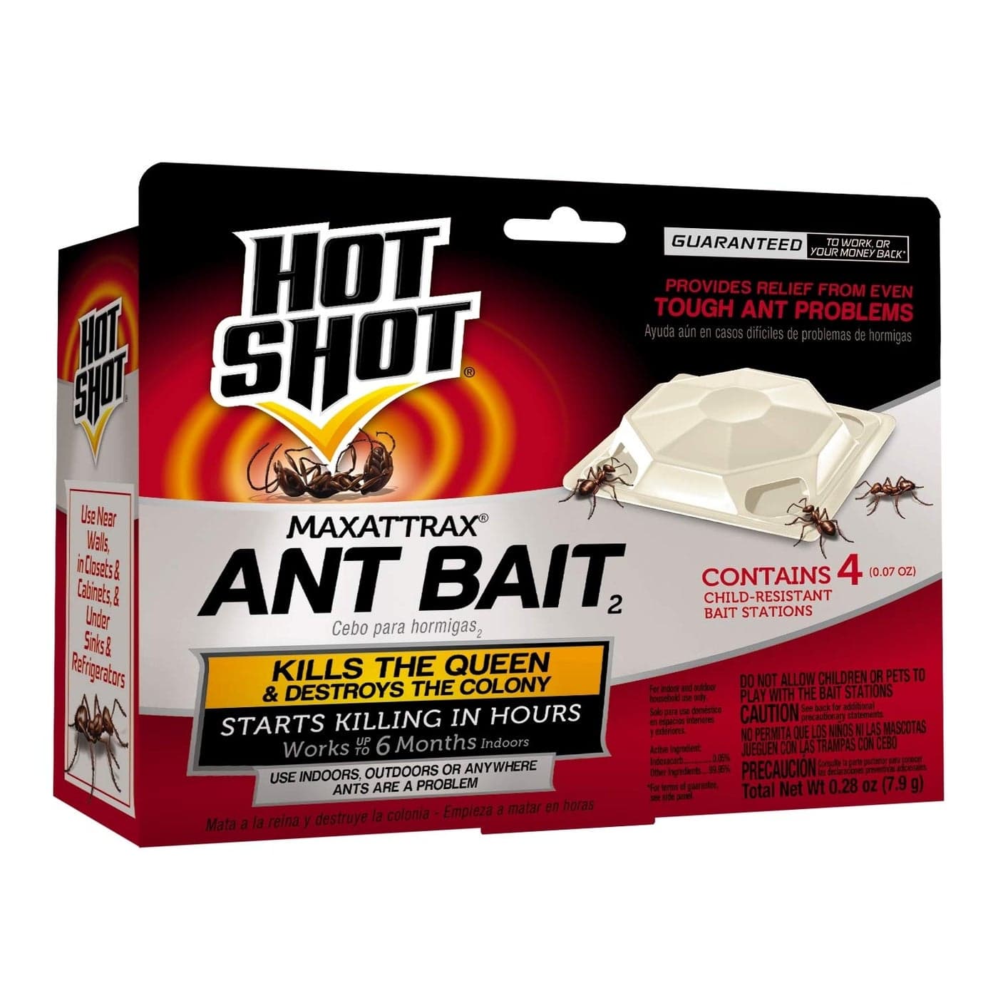 Hot Shot Ant Bait, 1 Pack, 4 count