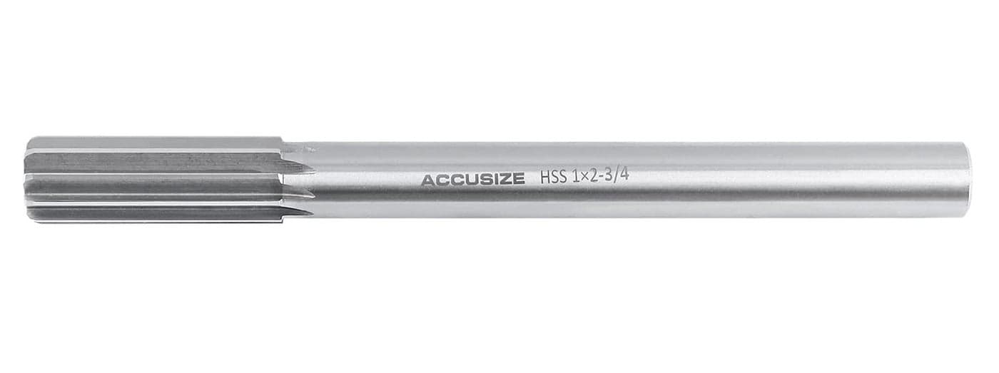 Accusize Industrial Tools 1 HSS M2 Straight Shank Straight Flute Chucking Reamer Flute Length 234 Oal 1012 8 Flute 50150285