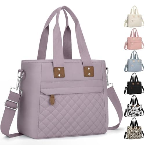 Capolo Insulated Lunch Box for School - Large Thermal Lunch Bag Women with Removable Shoulder Strap, Reusable Lunch Cooler Tote Bags Purse for Adults Work, Picnic, Hiking, Beach, Travel, MediumPurple