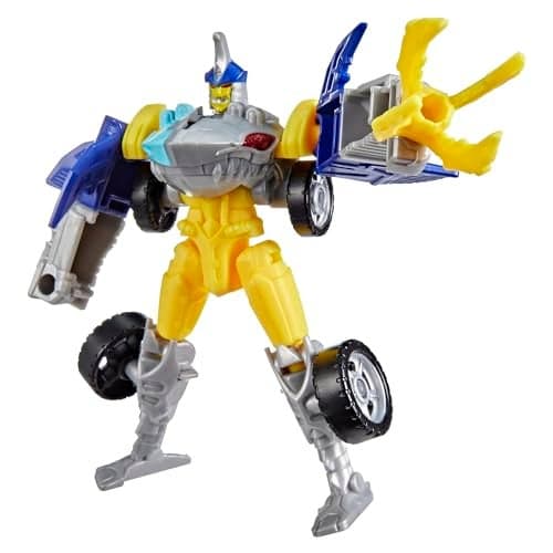 Transformers CYBERWORLD SkyByte Cyber Changers 4Inch Action Figure Quick Change to Car Mode Robot Toys for Boys and Girls 6 and Up