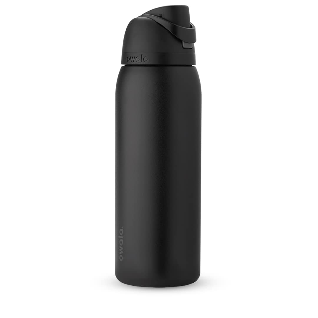 Owala FreeSip Insulated Stainless Steel Water Bottle with Straw BPAFree Sports Water Bottle Great for Travel 40 Oz Very Very Dark