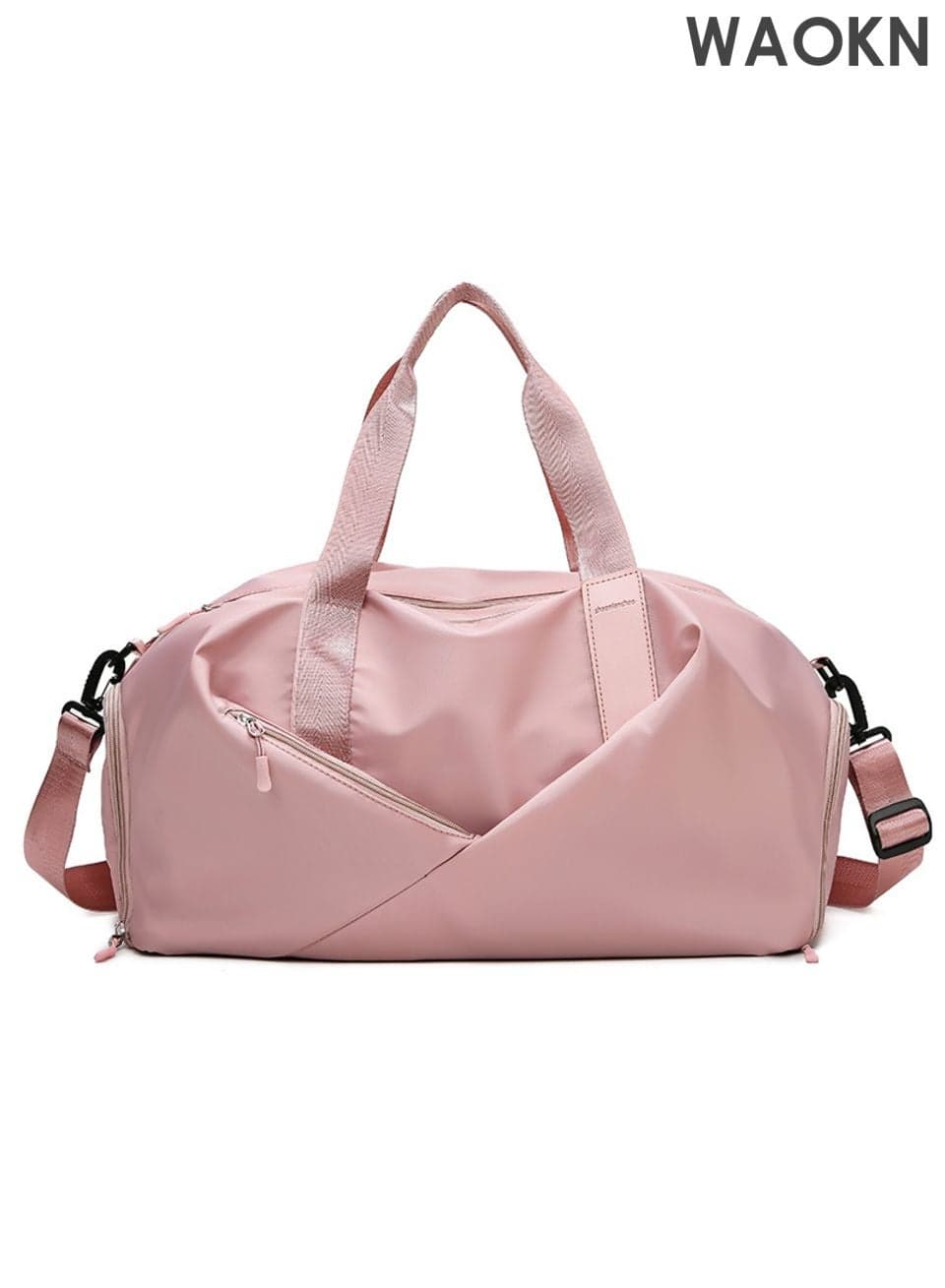 Multi Functional Large Capacity Carry on Luggage Bag , Wet and Dry Separation Shoe Compartment Gym Bag , Suitcase with Perfect for Short Business Trips and Travel , Waterproof and wear-resistant , unisex , pink .