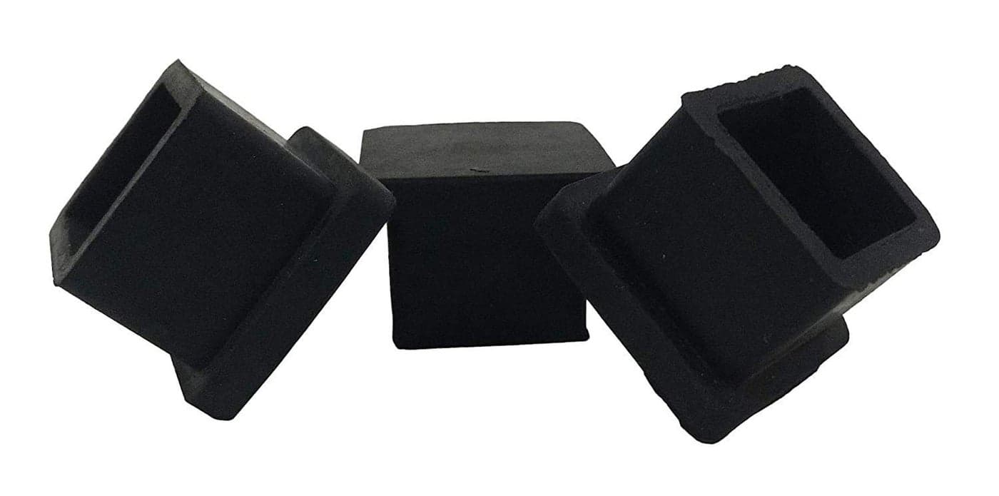 INDIAN DECOR 6022 20 X 20 mm Black Square RubberPVC Furniture Feet Leg CapPack of 20 20 X 20 mm Black Made in India