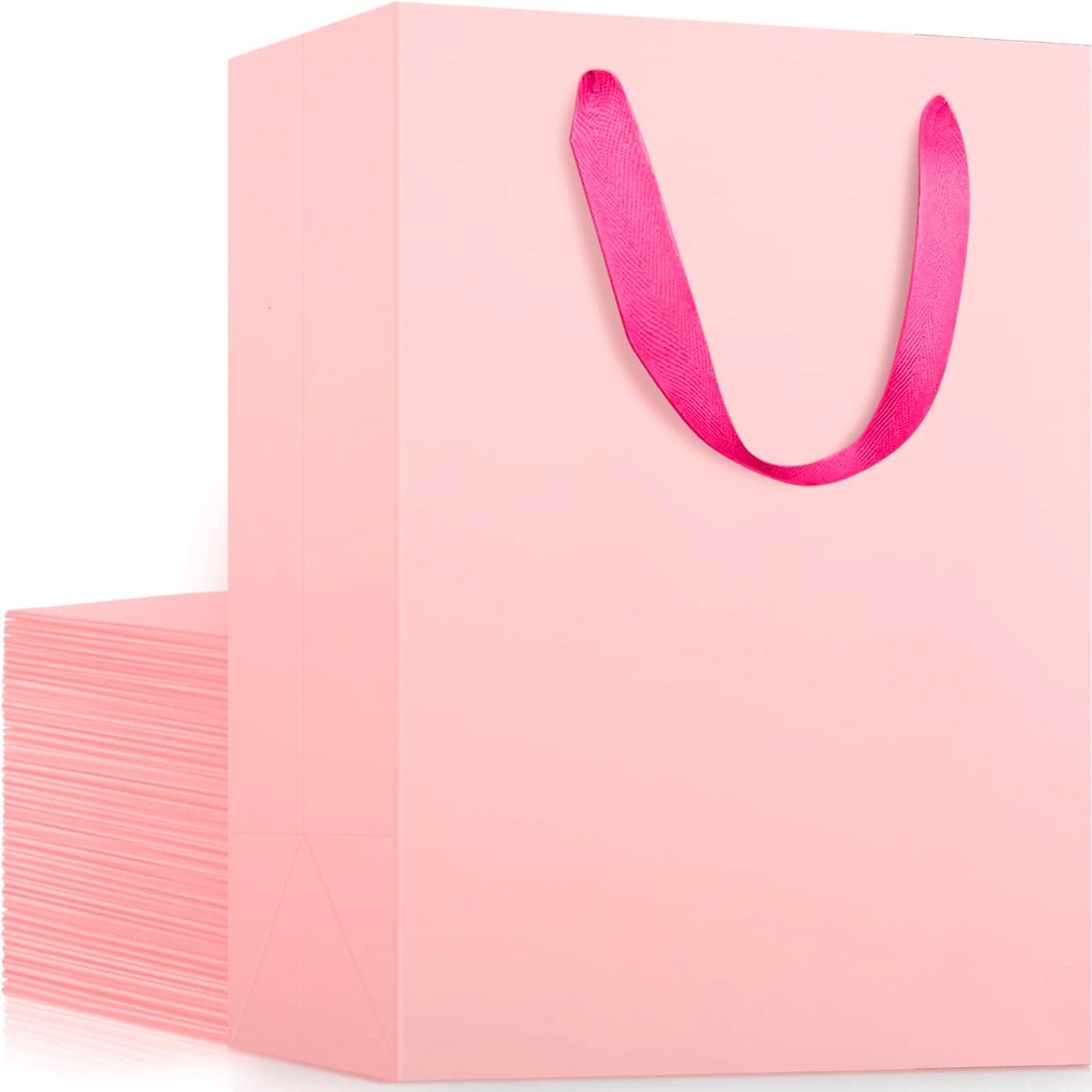 EUSOAR Shopping Bags for Gifts 78x39x11 Inches 20pcs Handled Paper Bags Pink Thick Sturdy Kraft Bag for Merchandise Wrapping Boutique Business Conference Celebrations