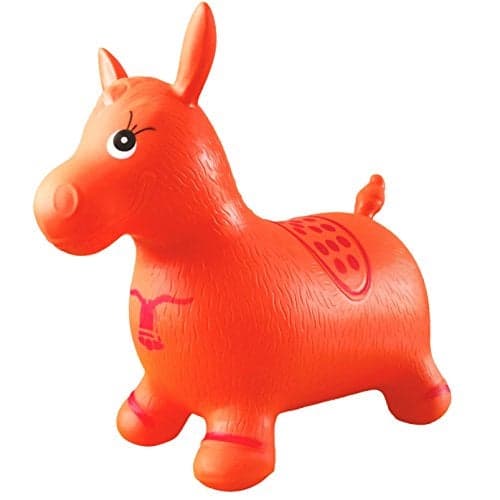 AppleRound Inflatable Rideon Bouncy Animal Hopper Horse Cow or Unicorn Kids Space Hopper Bouncer with Hand Pump Jumping Toy for IndoorOutdoor Play